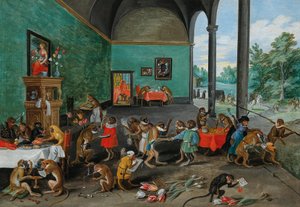 Alegoria Tulip Mania, połowa XVII w. (olej na drewnie)