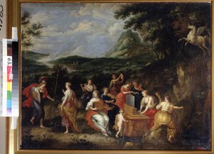 Pallas Atena i Muzy autorstwa Jan van Balen