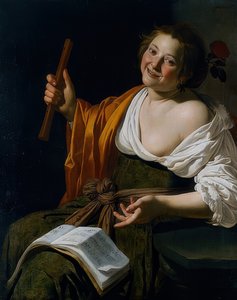Dziewczyna z fletem. Około 1630 r.