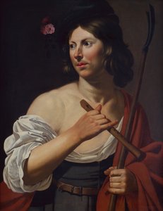 Pasterz trzymający oszusta i flet (olej na płótnie) autorstwa Jan van Bijlert or Bylert