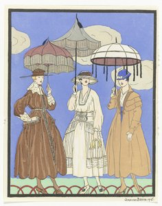 Trzy parasole Trzy kobiety z parasolkami, 1916 autorstwa Jan van Brock