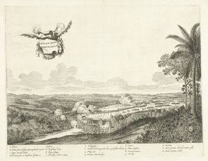 Gevechten bij Porto Calvo, 1637 Bitwa w pobliżu Bald Harbor (tytuł na obiekcie) autorstwa Jan van Brosterhuyzen