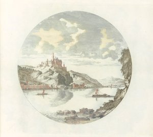 Widok na zamek Rheinfels nad Renem