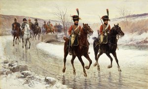 Napoleon i jego eskorta,
