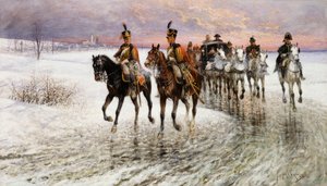 Napoleon wycofujący się z Moskwy,