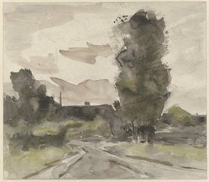 Krajobraz z drogą autorstwa Jan van Essen
