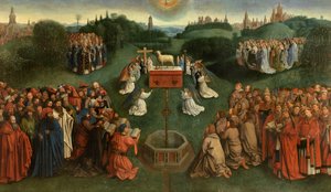 Adoracja Baranka autorstwa Jan van Eyck