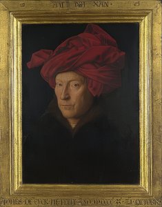 Portret mężczyzny (autoportret?). 1433 autorstwa Jan van Eyck