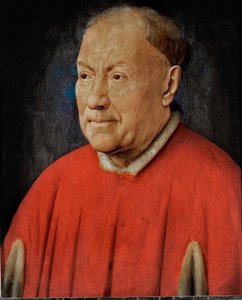 Kardynał Niccolo Albergati, wysłannik papieski w hiszpańskich Niderlandach ... (olej na drewnie dębowym) autorstwa Jan van Eyck