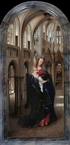 Niemiecki: Die Madonna in der Kirche Madonna w kościele autorstwa Jan van Eyck