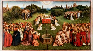 Ołtarz Gandawski. Adoracja Baranka Mistycznego, 1432.