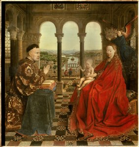 Dziewica kanclerza Rolina Nicolas Rolin (1376-1461) był kanclerzem Burgundii pod rządami Philippe