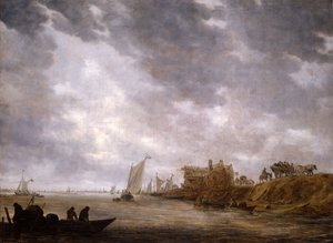 Scena rzeczna, 1642. autorstwa Jan van Goyen