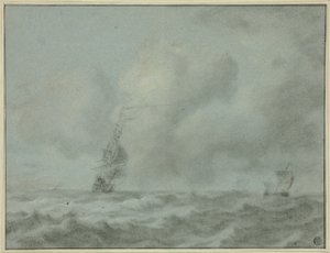Łodzie na Oceanie autorstwa Jan van Goyen