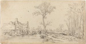 Domek nad rzeką autorstwa Jan van Goyen