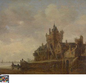 Krajobraz rzeczny z zamkiem autorstwa Jan van Goyen