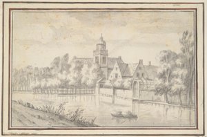 Widok na zamek i dom nad rzeką autorstwa Jan van Goyen
