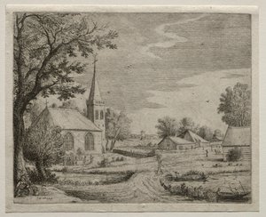Wiejski Kościół autorstwa Jan van Goyen