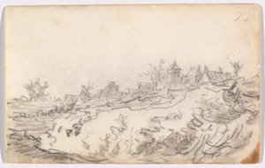Wioska na słonecznym wzgórzu autorstwa Jan van Goyen