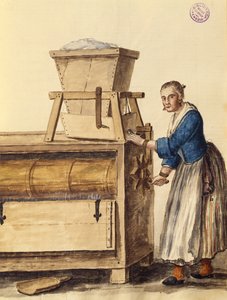 Mąka poskręcająca (pióro i atrament oraz akwarela na papierze) autorstwa Jan van Grevenbroeck