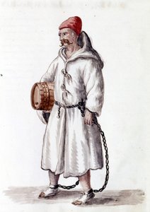Galerii z XVII-XVIII wieku. Rysunek akwarelowy i tusz z rękopisu „Zwyczaje Wenecjan” Jana van Grevenbroeka (lub Giovanniego Grevenbroicha (Grevenbroich) (1731-1807) autorstwa Jan van Grevenbroeck
