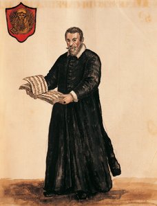 Włochy, Wenecja, Portret włoskiego kompozytora Claudio Monteverdiego (1567 - 1643) autorstwa Jan van Grevenbroeck