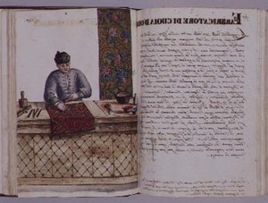 Skóra-złotnik, wenecki (rękopis) autorstwa Jan van Grevenbroeck