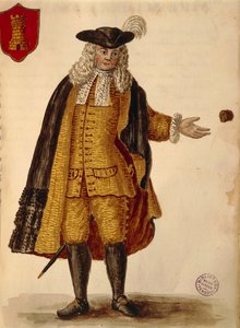 Ambasador Hiszpanii, Jan van Grevenbroeck lub Giovanni Grevembroch (1731-1807), Gli Abiti de Veneziani, z ilustrowanej księgi kostiumów, akwarela