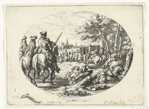 Oblężenie miasta Sceny wojenne z życia Ludwika XIV, króla Francji (tytuł serii) autorstwa Jan van Huchtenburg