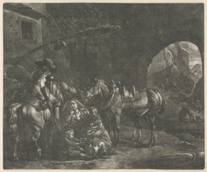 Matka Dwójki Dzieci autorstwa Jan van Huchtenburg