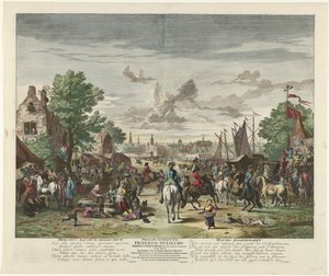 Paardenmarkt, ca. 1702 War Horse Market / Mavors Paardemarkt (tytuł na obiekcie) autorstwa Jan van Huchtenburg