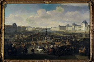 Ludwik XIV zbliża się do Pont Neuf, Paryż