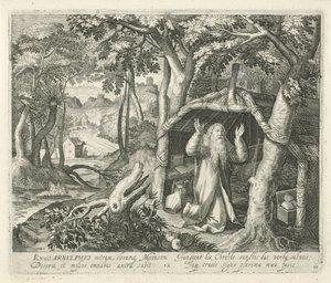 H. Arnulphus z Metzu jako pustelnik Święci i pustelnicy (tytuł serii) autorstwa Jan van Londerseel