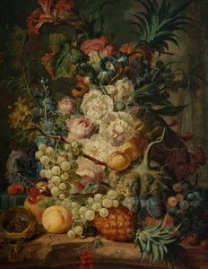 Martwa natura z owocami i kwiatami autorstwa Jan van Os