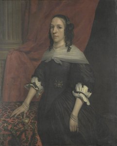 Portret kobiety, prawdopodobnie Anna van Bourgondië, założycielka Slot Windenburg op Dryschor (Schouwen) i żona Adolfa van Kleefa autorstwa Jan van Rossum