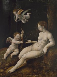 Wenus i dwa amorki, ok. 1528 (olej na panelu)