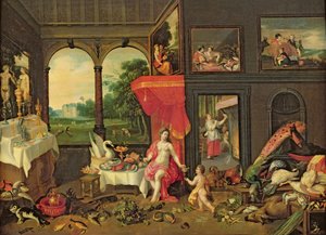 Alegoria smaku autorstwa Jan van and Balen, Hendrik van Kessel