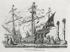 Naczynie triumfalne w procesji żałobnej cesarza Karola V, 1559 autorstwa Jan van and Doetechum Doetechum the elder