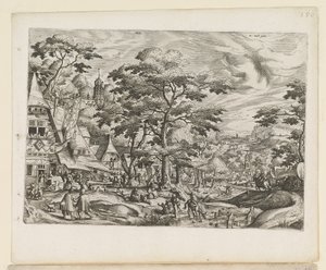 Krajobraz ze sceną wiejską autorstwa Jan van and Doetechum Lucas van and Bol Hans Doetechum the elder