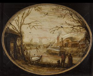 Zimowy krajobraz autorstwa Jan van de Velde (II) (attributed to)
