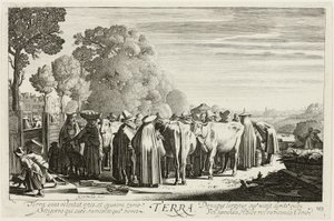 Ziemia, płytka pierwsza z Czterech żywiołów autorstwa Jan van de Velde II