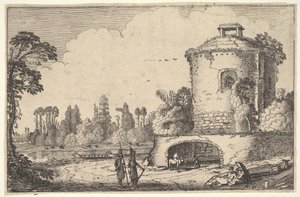 Krajobraz z Okrągłą Wieżą, ca. 1616. autorstwa Jan van de Velde II
