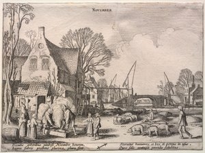 Dwanaście miesięcy: listopad autorstwa Jan van de Velde II