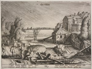 Dwanaście miesięcy: październik autorstwa Jan van de Velde II