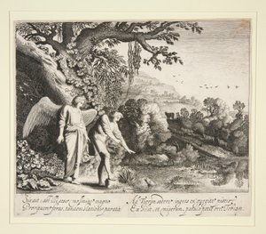Tobiasz widzi rybę, z Historii Tobiasza autorstwa Jan van de Velde II