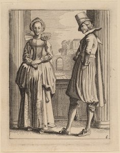 Dwie postacie w kostiumie autorstwa Jan van de Velde II