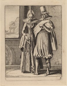 Dwie postacie w kostiumie autorstwa Jan van de Velde II