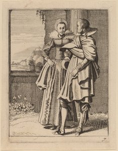 Dwie postacie w kostiumie autorstwa Jan van de Velde II