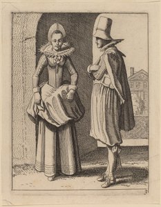 Dwie postacie w kostiumie autorstwa Jan van de Velde II