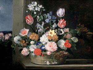 Kwiaty w koszyku, 1650-56